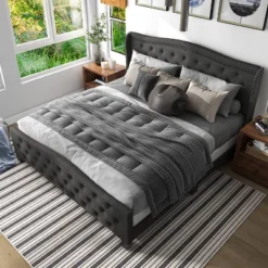Kiana Wingback Upholstered Bed - HOMES: Inside + Out -DreamNest Store GUEST 5d9f0fc5 cbd4 4ab0 8ab8 50df95cbea78