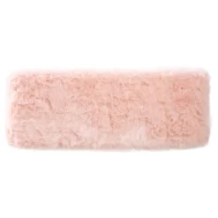 Faux Fur Rectangle Bench - Pink - HomePop -DreamNest Store GUEST 5e25b68a d7ec 4fd7 b57e 8ceb3a7cc584