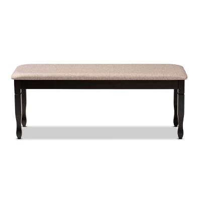 Corey Fabric Upholstered And Wood Dining Bench - Baxton Studio 1 Corey Fabric Upholstered And Wood Dining Bench - Baxton Studio