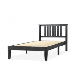 14" Marley Solid Wood Platform Bed With Paneled Headboard Black - Mellow -DreamNest Store GUEST 5ecddab2 0567 4589 bea8 b587a0cacbbb