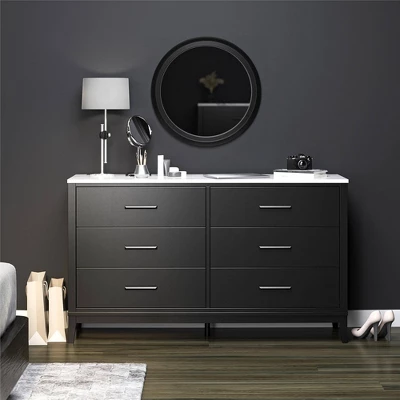 Morganfield Wide 6 Drawer Marble Top Dresser - Room & Joy 1 Morganfield Wide 6 Drawer Marble Top Dresser - Room & Joy