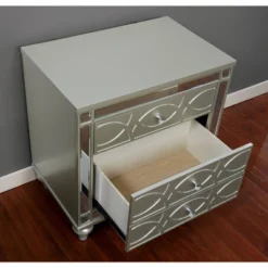 2pc Queen La Mesa Bedroom Set With Nightstand Silver - HOMES: Inside + Out 11 2pc Queen La Mesa Bedroom Set With Nightstand Silver - HOMES: Inside + Out -DreamNest Store GUEST 5f5d2b01 3836 4782 8a7c 2c7c04756d46