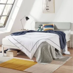 Kera Metal Platform Bed With Angled Upholstered Headboard - Mellow 9 Kera Metal Platform Bed With Angled Upholstered Headboard - Mellow -DreamNest Store GUEST 5fd9bb1c 60f0 4cf4 b2db 74640962ed57