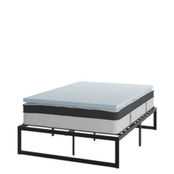 Flash Furniture 14 Inch Metal Platform Bed Frame With 12 Inch Pocket Spring Mattress In A Box And 2 Inch Cool Gel Memory Foam Topper -DreamNest Store GUEST 5fe94ba5 da5e 4c5d b270 56f38ac9ed99