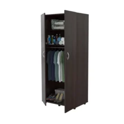 2 Door Wardrobe/Armoire Espresso - Inval -DreamNest Store GUEST 60ef63a9 2485 4a73 81b6 e4f18de73187