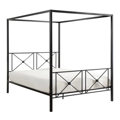 Rapa Queen Metal Canopy Platform Bed In Black - Lexicon 4 Rapa Queen Metal Canopy Platform Bed In Black - Lexicon - Image 4