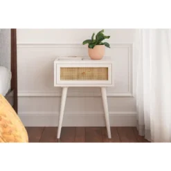 Inmod Serafina 1-Drawer Nightstand (White)