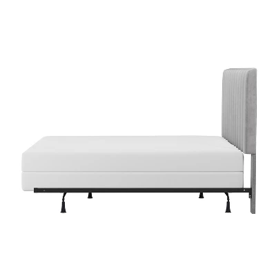 King Crestone Upholstered Headboard With Frame Gray - Hillsdale Furniture 7 King Crestone Upholstered Headboard With Frame Gray - Hillsdale Furniture - Image 7
