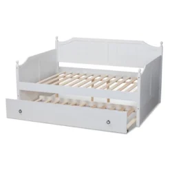 Full Millie Wood Daybed With Trundle White - Baxton Studio 11 Full Millie Wood Daybed With Trundle White - Baxton Studio -DreamNest Store GUEST 63d58f90 c9a4 4df9 9a67 419ee88f3a2b