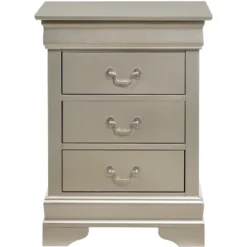 Passion Furniture Louis Philippe 3-Drawer Nightstand (29 In. H X 16 In. W X 21 In. D) -DreamNest Store GUEST 645d8e08 e05f 411f 8705 34f1c1788f3a