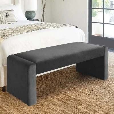 Kaia 47" Velvet Waterfall Upholstered Bench-The Pop Maison 13 Kaia 47" Velvet Waterfall Upholstered Bench-The Pop Maison - Image 13