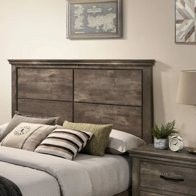 6pc Jacobia Rustic Bedroom Set Gray - HOMES: Inside + Out 3 6pc Jacobia Rustic Bedroom Set Gray - HOMES: Inside + Out - Image 3
