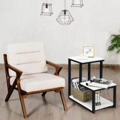 Costway 3-Tier End Table Sofa Side Table Night Stand W/ Shelf For Living Room White 11 Costway 3-Tier End Table Sofa Side Table Night Stand W/ Shelf For Living Room White -DreamNest Store GUEST 64ad1ab2 acc2 44a9 9c67 f9ef87c86024