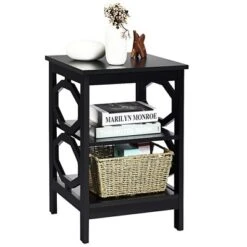 Costway 3-tier Nightstand Sofa Side End Accent Table Storage Display Shelf WhiteBlackEspressoGrey -DreamNest Store GUEST 64d94f29 158c 400e a11e eab6edee531d
