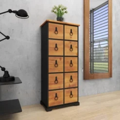 Wood 10 Drawer Footed Chest Olivia & May -DreamNest Store GUEST 65066ee5 a29a 431b a63b 1be2a684aba6