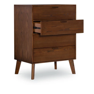 Reid 4 Drawer Chest Walnut - Linon 2 Reid 4 Drawer Chest Walnut - Linon - Image 2