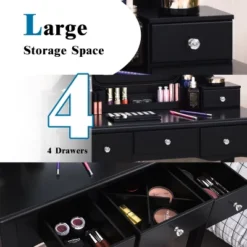 Costway Vanity Dressing Table Set W/Removable Box &10 Dimmable Bulbs Touch Switch -DreamNest Store GUEST 656a5b02 560b 4454 a3c9 e04222fd2066