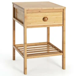 Costway Bamboo Nightstand Natural Side End Table W/Drawer For Living Room Bedroom 15 Costway Bamboo Nightstand Natural Side End Table W/Drawer For Living Room Bedroom -DreamNest Store GUEST 6634eff2 69c9 452f 9503 472d9b5850c3