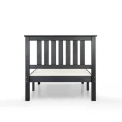 14" Marley Solid Wood Platform Bed With Paneled Headboard Black - Mellow -DreamNest Store GUEST 664cf6d7 8581 4d91 b114 346246b6b639