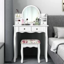 Costway Makeup Vanity Table Drawers Oval Dressing Table Kids Gift 19 Costway Makeup Vanity Table Drawers Oval Dressing Table Kids Gift -DreamNest Store GUEST 66aacfb5 ae1a 413c 9f4a d6093d15dbe4