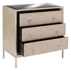 Wood And Metal Mirror Chest Silver/Gray - Olivia & May -DreamNest Store GUEST 66dbba19 9d2b 4bab 950b 9fce7e893b20