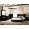 3pc Queen Shorehaven Bedroom Set With 2 Nightstands Black/Chrome - MiBasics