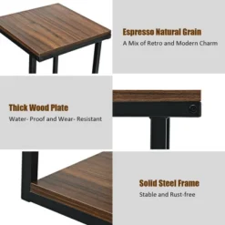 Costway 3-Tier End Table Side Table Night Stand W/ Storage Shelf For Living Room -DreamNest Store GUEST 67aab80b 717e 4124 8d07 a9ef013701a6