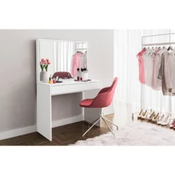 Virginia Vanity With Mirror White - Polifurniture -DreamNest Store GUEST 67ac9c6d 4666 4f63 b18b 842fda9dec2d