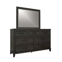 Cindi Sleigh 7 Drawer Dresser Dark Gray - Abbyson Living