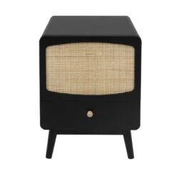 Alyson 22.13'' H X 15.75'' W X 15.75'' D Carry With 1 Rattan Doors And 1 Drawer Nightstand With Storage-The Pop Maison -DreamNest Store GUEST 68242c06 b70c 43b5 bf4d 9b93d71a050f