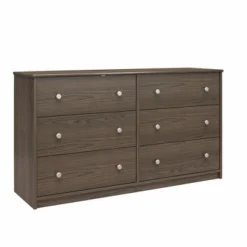 RealRooms Ellison 6 Drawer Wide Dresser, Medium Brown -DreamNest Store GUEST 6846a7d9 81d6 4807 840b 87e3cb642bd7