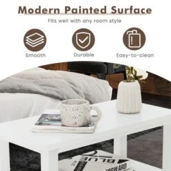 Tangkula 2PCS Nightstand Side End Sofa Table W/ 2 Drawers For Living Room Bedroom White 12 Tangkula 2PCS Nightstand Side End Sofa Table W/ 2 Drawers For Living Room Bedroom White -DreamNest Store GUEST 695da6a6 572b 458f 93a3 aabca8629884