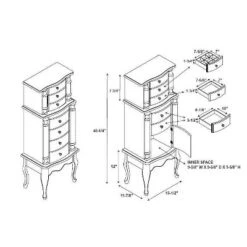 Marie Jewelry Armoire Oak - Powell Company -DreamNest Store GUEST 69969404 e7f4 4588 9c0d ce3762d657c9