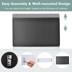 Costway Twin Wall-mounted Headboard Linen Fabric Upholstered Padded Easy Assembly -DreamNest Store GUEST 69c912d1 ac38 40c0 b411 b1ef42f6338e