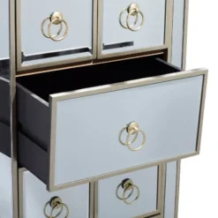 Glam Mirrored Tall 8 Drawer Chest Beige - Olivia & May -DreamNest Store GUEST 69fec886 4859 4ec2 8623 1dafefbbb42a
