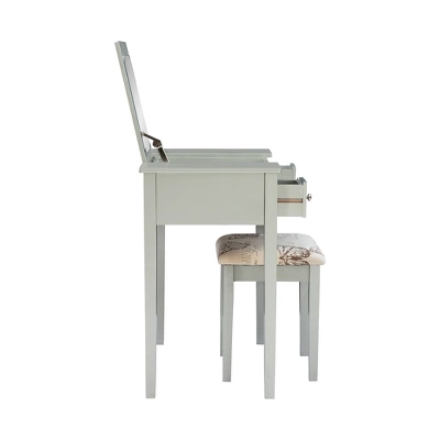 Butterfly Vanity And Stool - Linon 4 Butterfly Vanity And Stool - Linon - Image 4