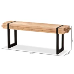 Henson Wood And Black Finished Metal Bench Brown - Baxton Studio 13 Henson Wood And Black Finished Metal Bench Brown - Baxton Studio -DreamNest Store GUEST 6a71aeeb 8691 4023 bfa5 ea2f97f3abe2