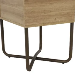 Sunnydaze Decor Sunnydaze Indoor Industrial-Style Nightstand With Open Shelf - MDP - Brown 14 Sunnydaze Decor Sunnydaze Indoor Industrial-Style Nightstand With Open Shelf - MDP - Brown -DreamNest Store GUEST 6b05e214 5601 4176 bd57 62158d7ef70d