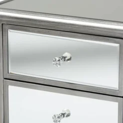 Leonie Wood And Mirrored Glass 2 Drawer Nightstand Silver - Baxton Studio 10 Leonie Wood And Mirrored Glass 2 Drawer Nightstand Silver - Baxton Studio -DreamNest Store GUEST 6b205289 150b 4d12 83d0 2deccc71e2e1