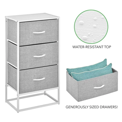 MDesign Vertical Dresser Storage Tower With 3 Drawers 5 MDesign Vertical Dresser Storage Tower With 3 Drawers - Image 5