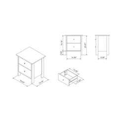 Shelman 2 Drawer Nightstand Vintage Gray - MiBasics -DreamNest Store GUEST 6c25f8cb 44d0 4d07 b549 cfdd3bbc482a