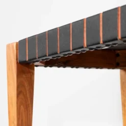 Balka Woven Leather Bench Matte Black - South Shore -DreamNest Store GUEST 6d87346f 7860 4369 a8e4 987b8a06782a