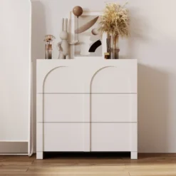 Modern Dresser With Arch Design, Sideboard Cabinet With Storage Spaces-ModernLuxe