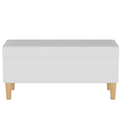 Storage Bench Twill White - Skyline Furniture 1 Storage Bench Twill White - Skyline Furniture