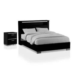2pc Shorehaven Contemporary Nightstand And Bed Set Black/Chrome - MiBasics 9 2pc Shorehaven Contemporary Nightstand And Bed Set Black/Chrome - MiBasics -DreamNest Store GUEST 6e36cfcc ecb9 4957 8f03 71eb78e40296
