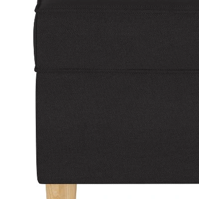 Storage Bench Twill Black - Skyline Furniture 3 Storage Bench Twill Black - Skyline Furniture - Image 3