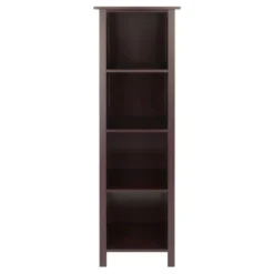 5pc Verona Set Storage Shelf With Folding Fabric Baskets Walnut/Black - Winsome -DreamNest Store GUEST 6e6ef68c 8af5 4a00 8682 3a109635c261