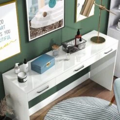 Grayde 3 Drawer Vanity Table Luminous White - MiBasics -DreamNest Store GUEST 6eba5ec8 9d01 4787 ba5a 6e948e5c112d