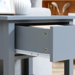 HOMCOM Modern Style Nightstand, Side Table With Drawer And Storage Shelf For Bedroom, Or Living Room, Gray 10 HOMCOM Modern Style Nightstand, Side Table With Drawer And Storage Shelf For Bedroom, Or Living Room, Gray -DreamNest Store GUEST 6ef946aa 88fe 404b abd8 23bffc572a11