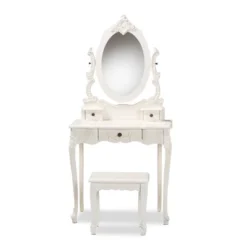2pc Macsen Wood Vanity Set With Adjustable Mirror White - Baxton Studio 12 2pc Macsen Wood Vanity Set With Adjustable Mirror White - Baxton Studio -DreamNest Store GUEST 6f74d570 69cd 4a82 b953 f38d44832195